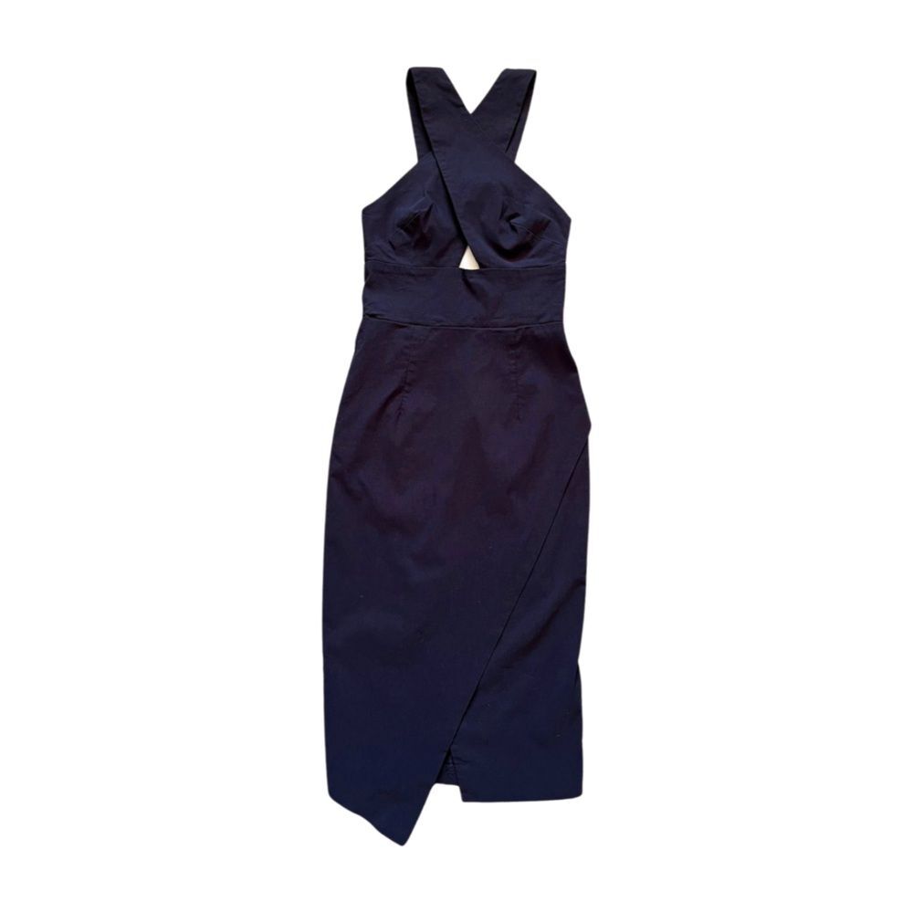 NWOT- ASOS Navy Blue Stretch Cutout Dress